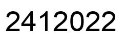 Número 2412022 imagen negro