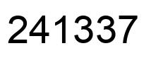 Number 241337 black image