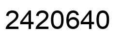 Number 2420640 black image
