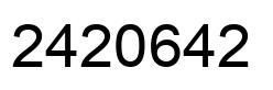 Number 2420642 black image