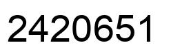 Number 2420651 black image