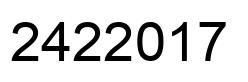 Number 2422017 black image