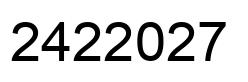 Number 2422027 black image