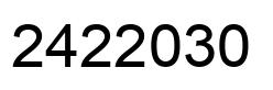 Número 2422030 imagen negro