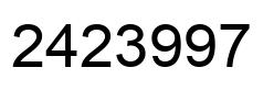 Number 2423997 black image