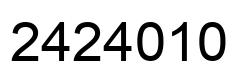 Number 2424010 black image