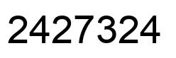 Number 2427324 black image