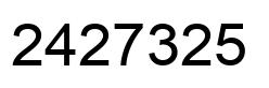 Número 2427325 imagen negro