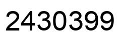 Number 2430399 black image
