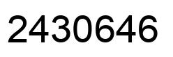Number 2430646 black image