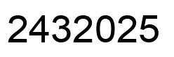Número 2432025 imagen negro