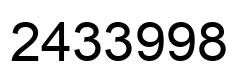 Number 2433998 black image