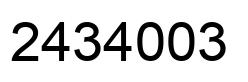 Number 2434003 black image
