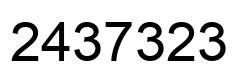 Number 2437323 black image