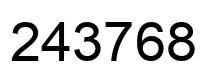 Number 243768 black image