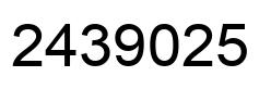 Number 2439025 black image