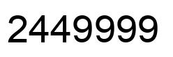 Número 2449999 imagen negro