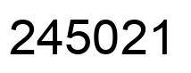 Number 245021 black image