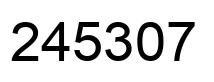 Number 245307 black image