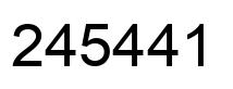Number 245441 black image
