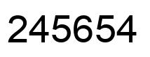 Number 245654 black image