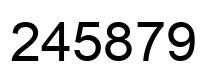 Number 245879 black image