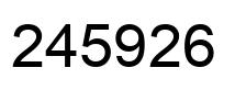 Number 245926 black image