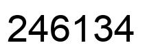 Number 246134 black image