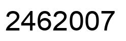 Number 2462007 black image