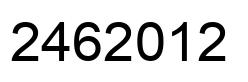 Number 2462012 black image