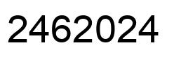 Number 2462024 black image