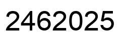 Number 2462025 black image