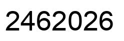 Number 2462026 black image