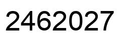 Number 2462027 black image