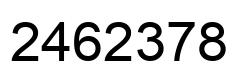 Number 2462378 black image
