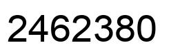 Number 2462380 black image