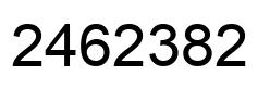 Number 2462382 black image