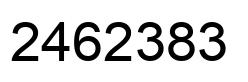 Number 2462383 black image