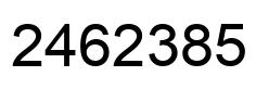 Number 2462385 black image