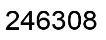 Number 246308 black image