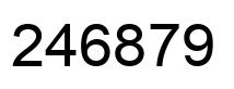 Number 246879 black image