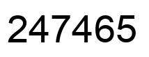 Number 247465 black image