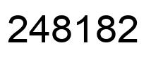 Number 248182 black image