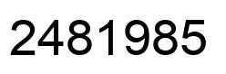 Number 2481985 black image
