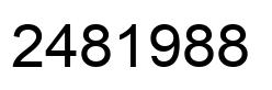 Number 2481988 black image