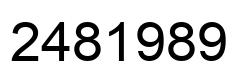 Number 2481989 black image
