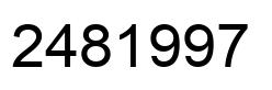 Número 2481997 imagen negro