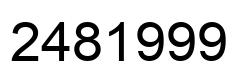 Number 2481999 black image