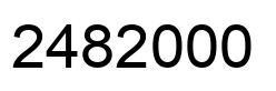 Number 2482000 black image