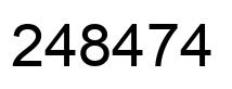 Number 248474 black image